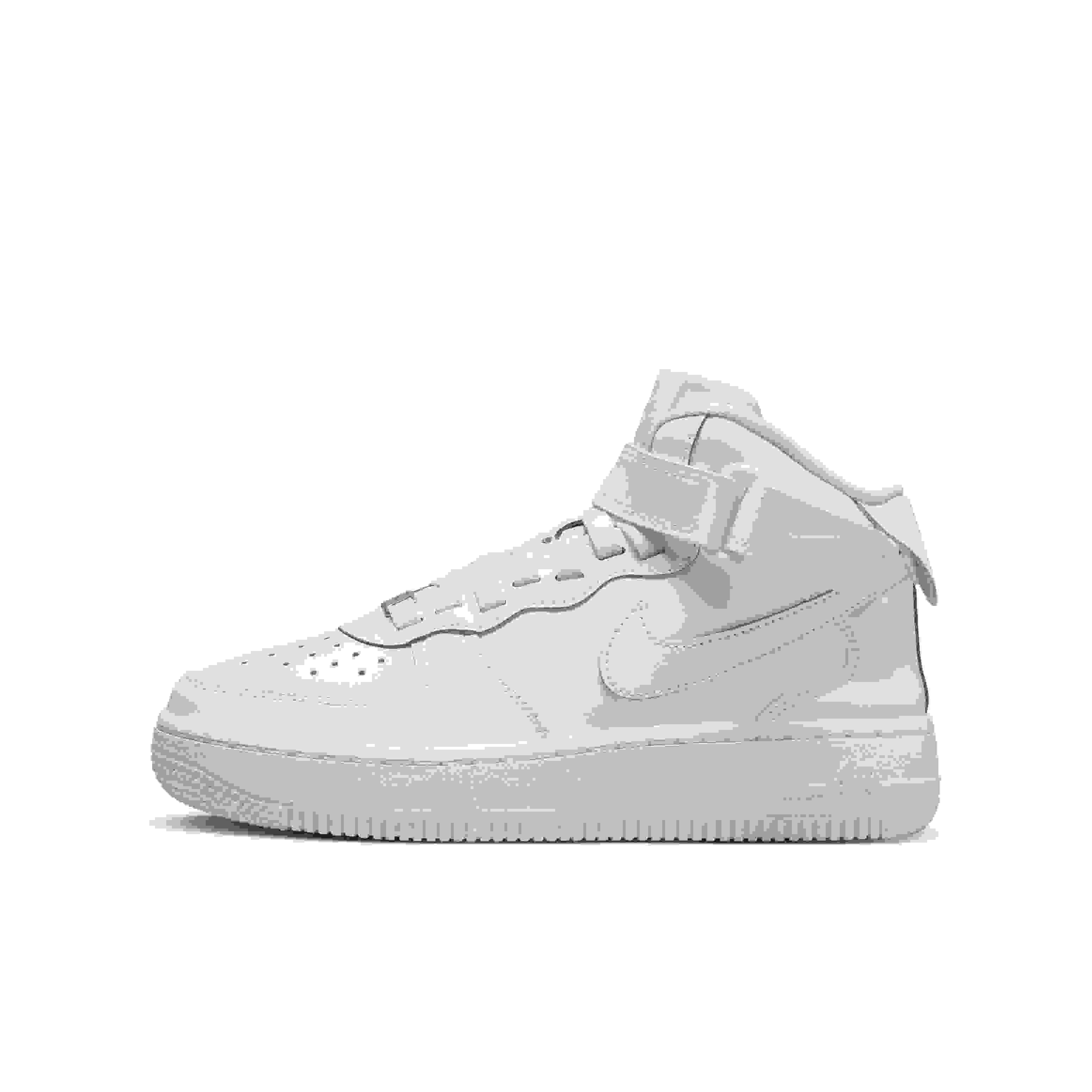 Nike Air Force 1 Mid EasyOn Grade School Boys' "White/White/White" Shoe